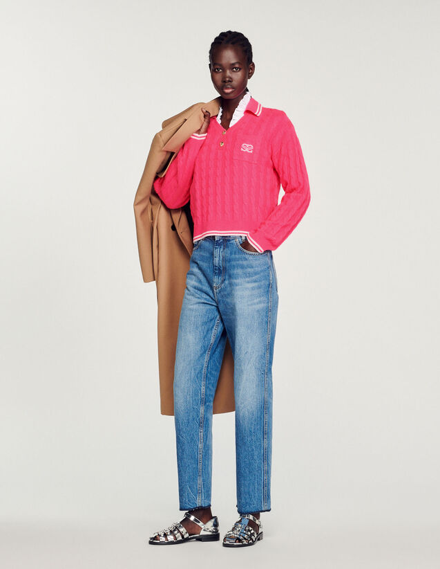 Cable-Knit Sweater : null color