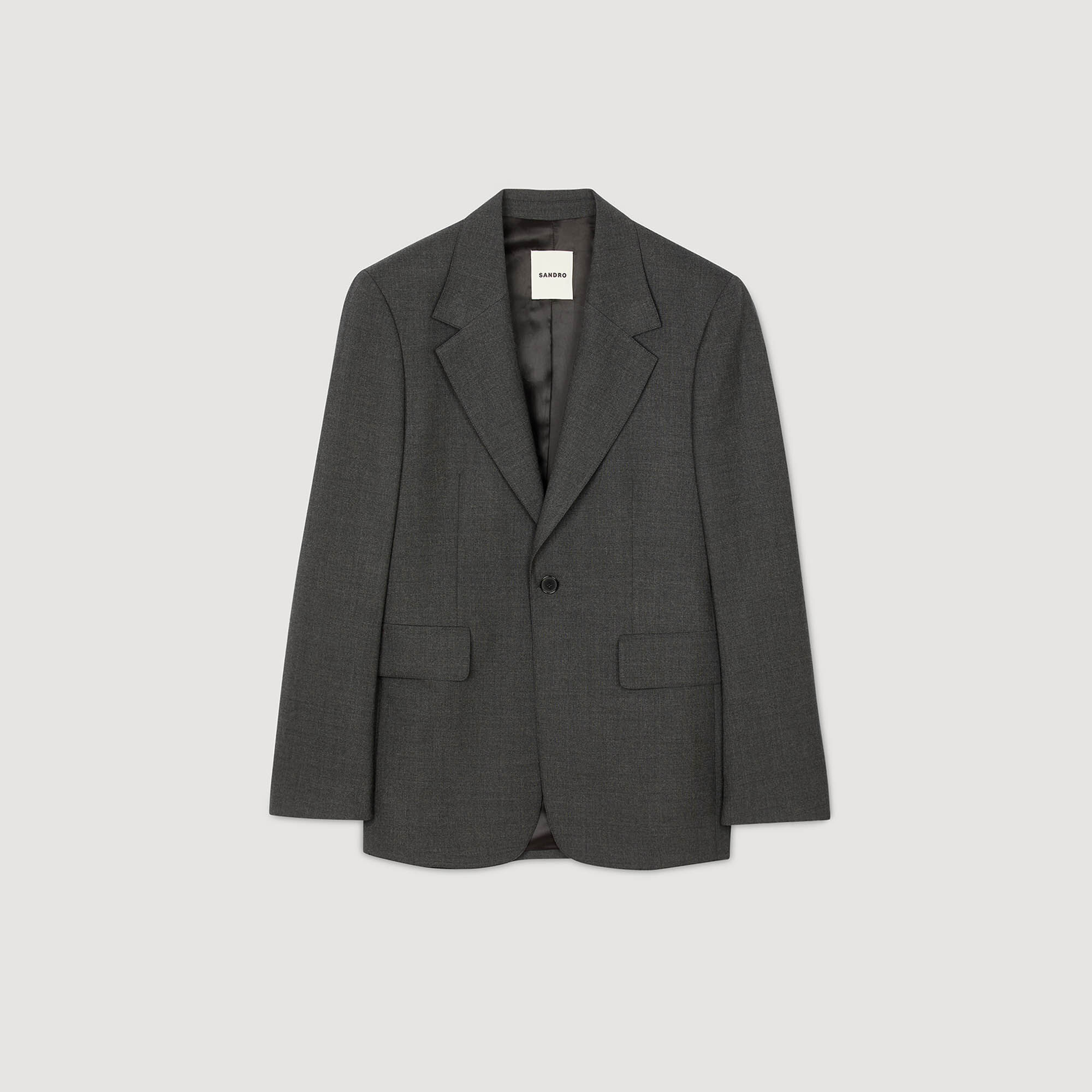 Wide Wool Suit Jacket : Suits & Tuxedos color Charcoal Grey