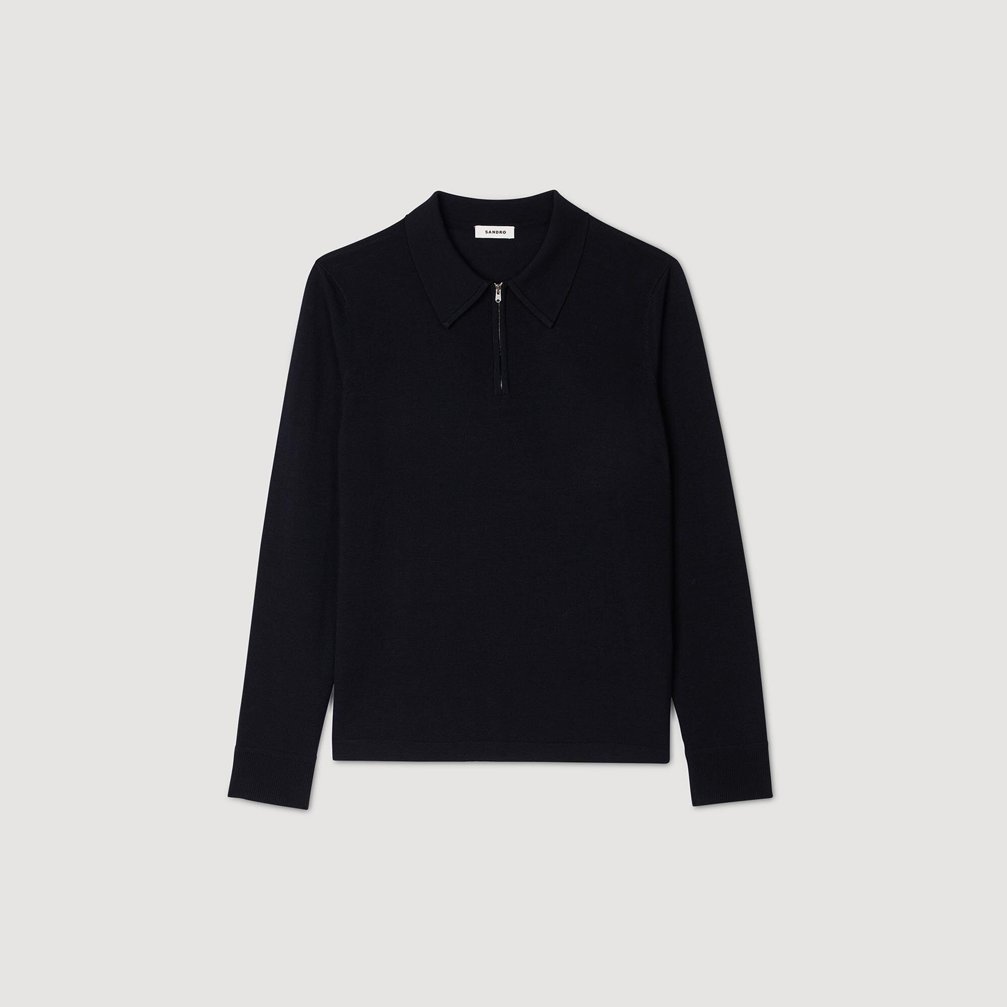 Knit Polo Jumper : Sweaters & Cardigans color Navy Blue