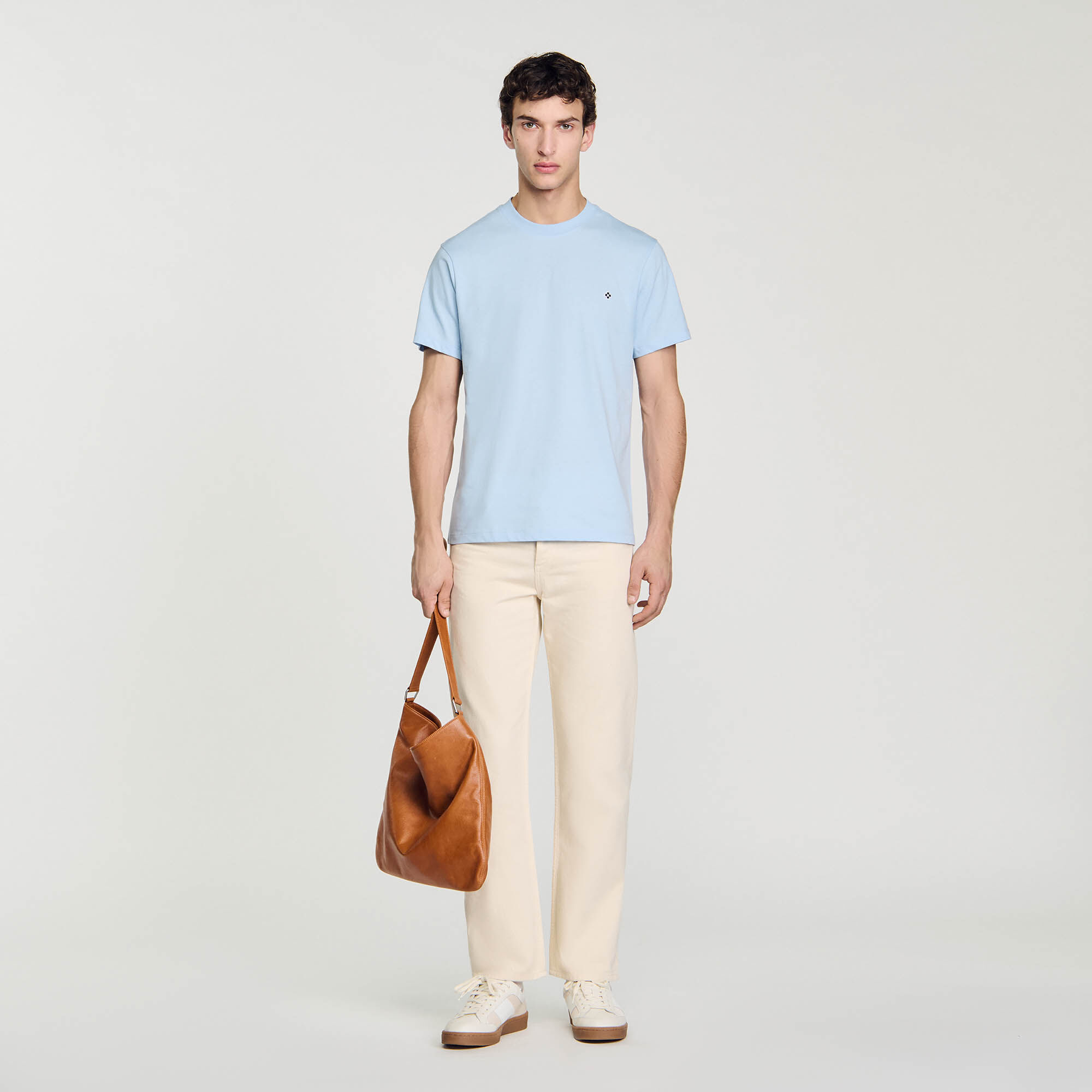 T-Shirt With Square Cross Patch : Tops & T-shirts color Tobacco Brown