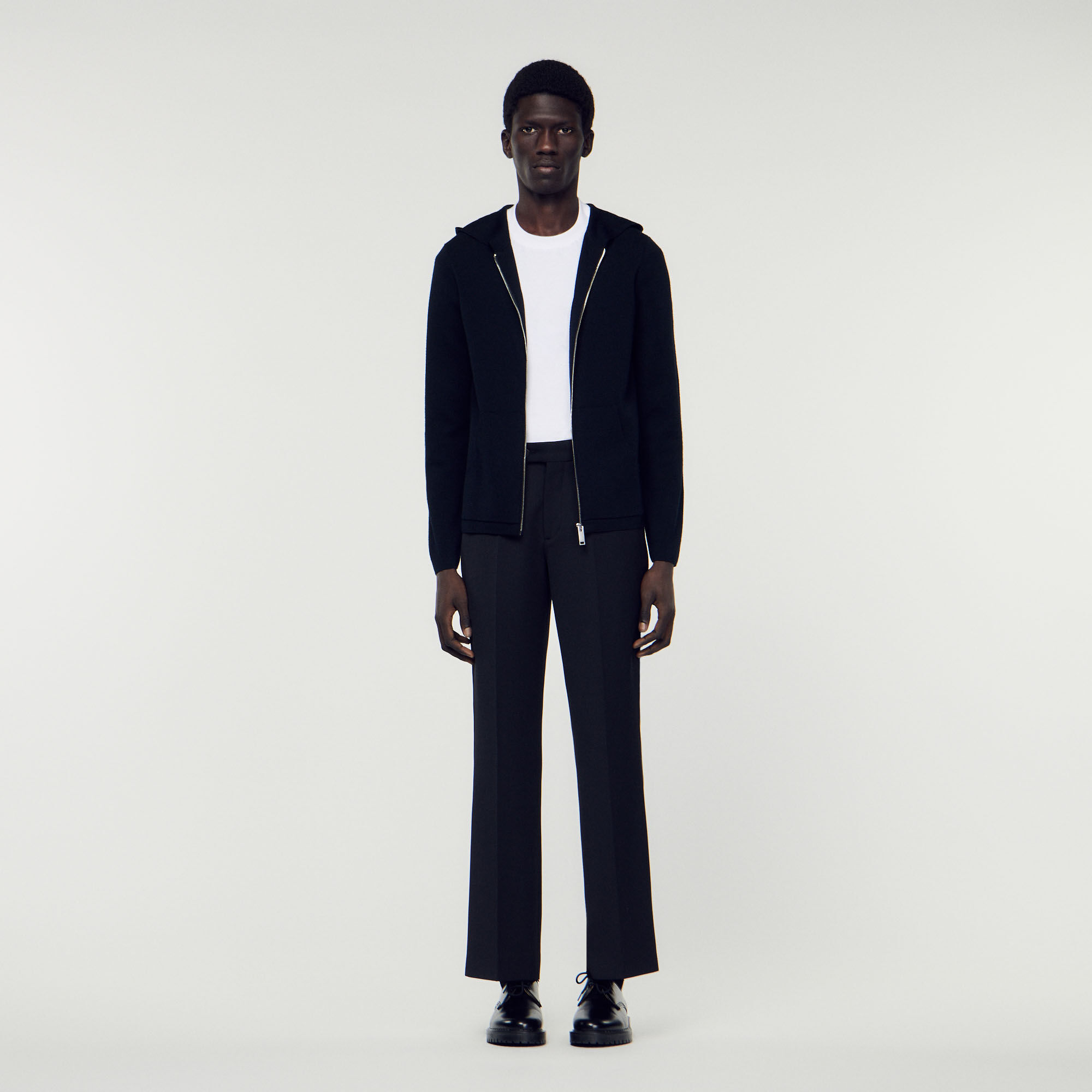 Zipped Cardigan With Hood Sweaters Cardigans Sandro paris