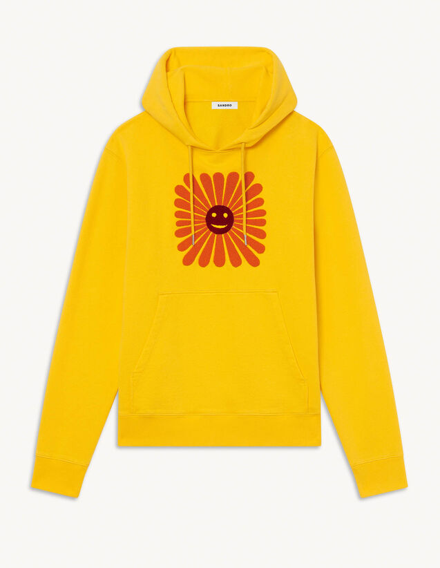 Embroidered Hoodie : Sweatshirts color Yellow