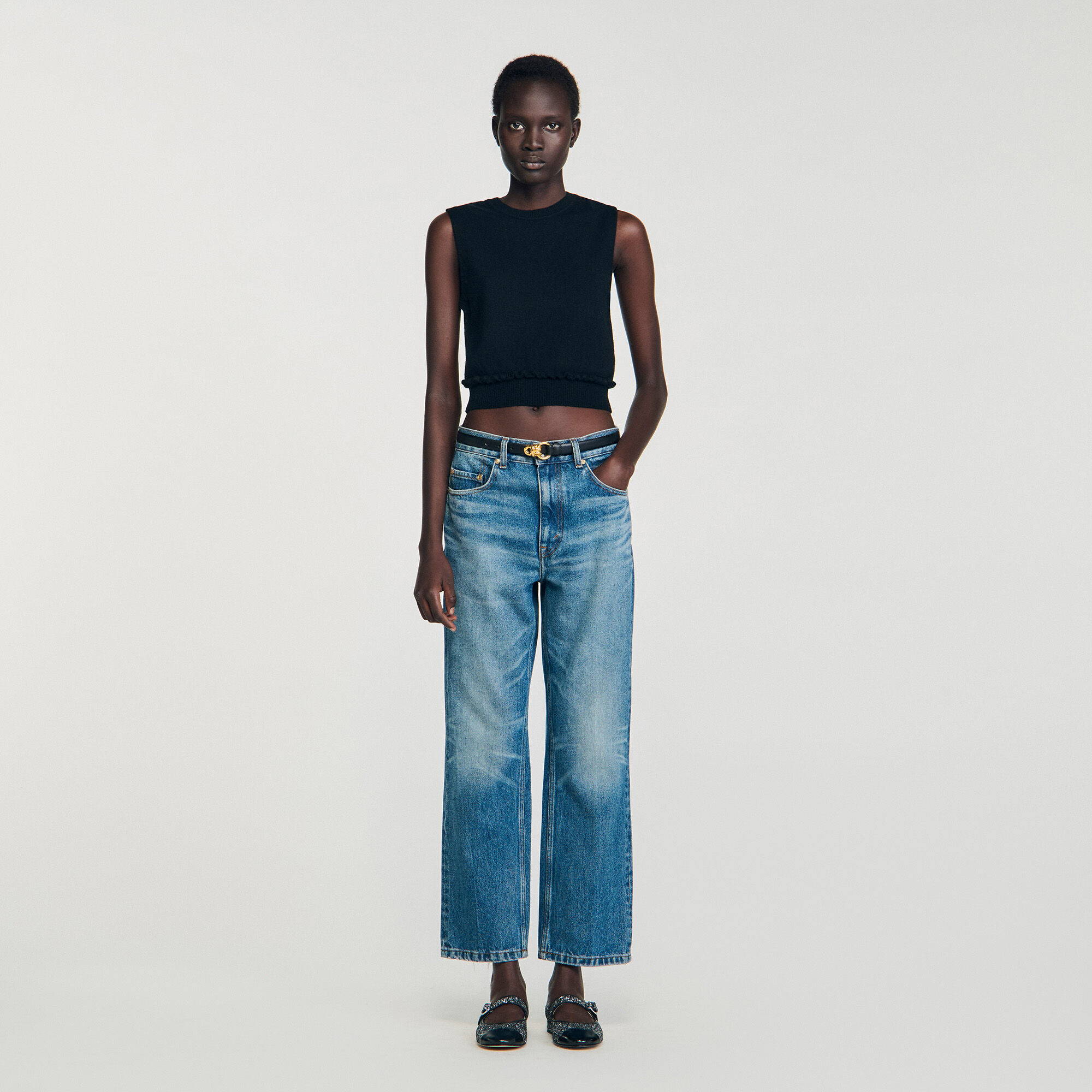 Sandro - Sandro Paris ハイネックラッフルプルオーバー Sweaters & Cardigans – Sandro New In Online – Hong Kong