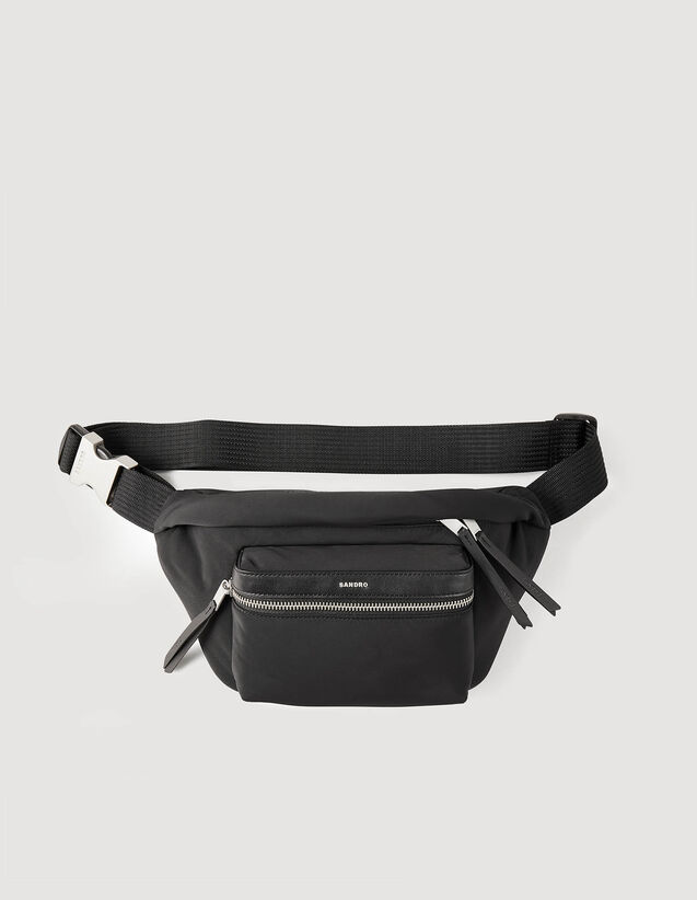 Canvas And Leather Belt Bag : E-shop Pre-launch Collection color Black
