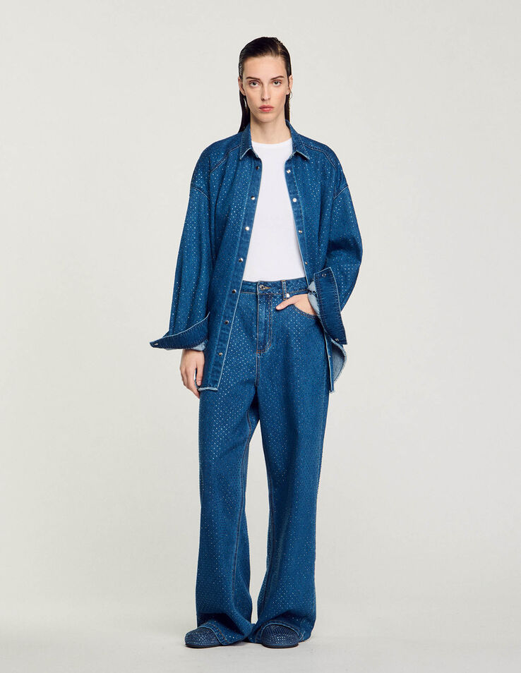 Blue Denim Flared Jeans Dior Denim Jacket Womens Denim Outfits For