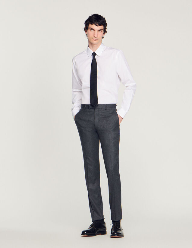 Flannel Suit Trousers : Pants & Shorts color Grey