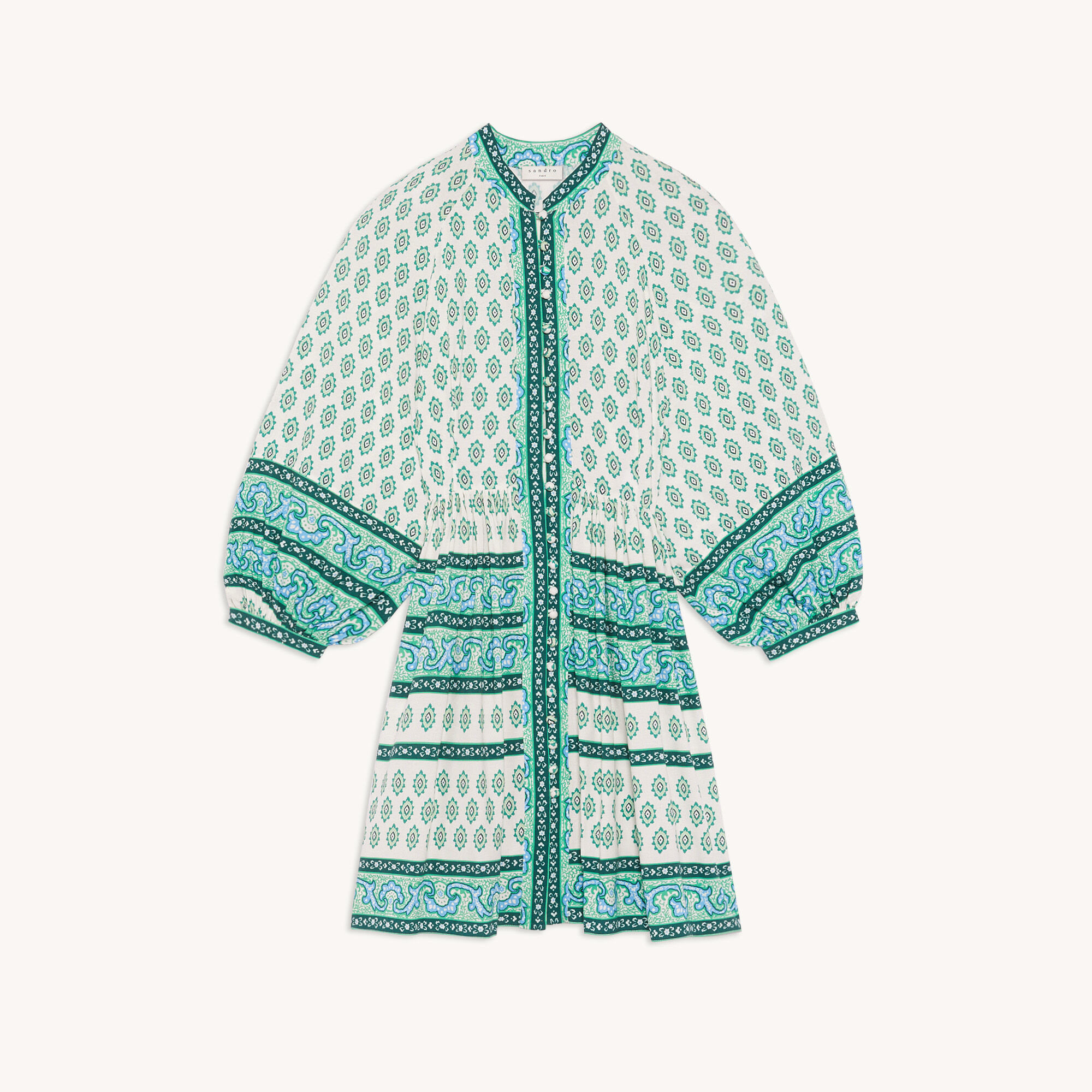 sandro printed shirt dress