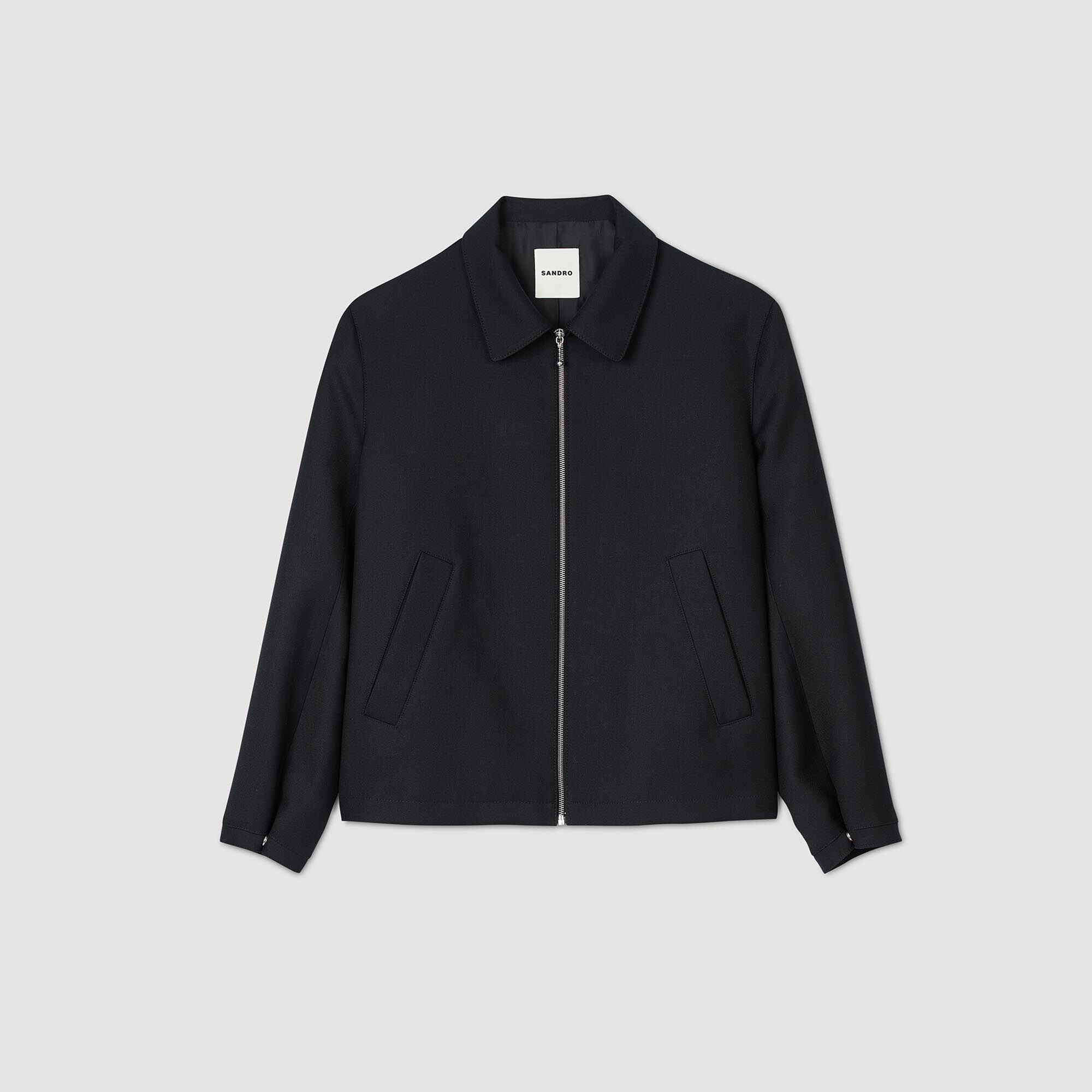 Zip-Up Jacket : Jackets & Coats color Black