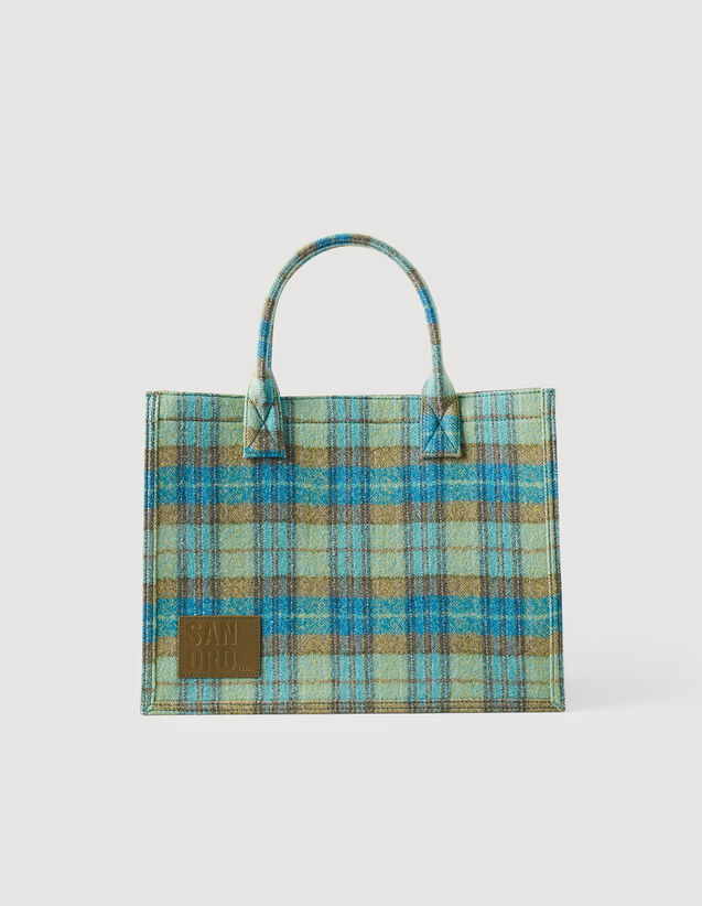 Checked Kasbah Tote Bag : Others Bags color Blue / Yellow