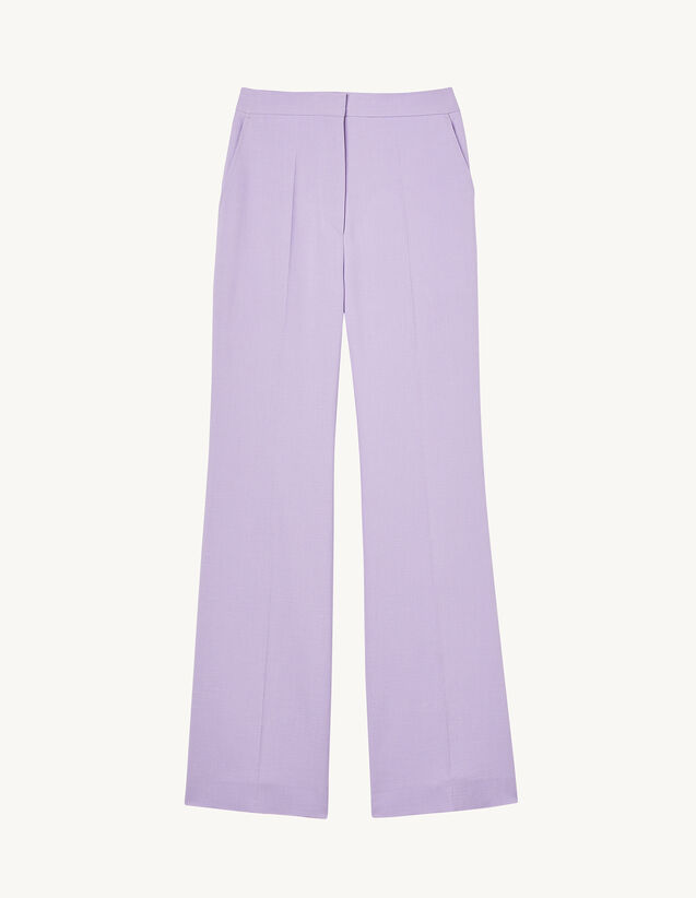 High-Waisted Trousers : Pants color Lilac
