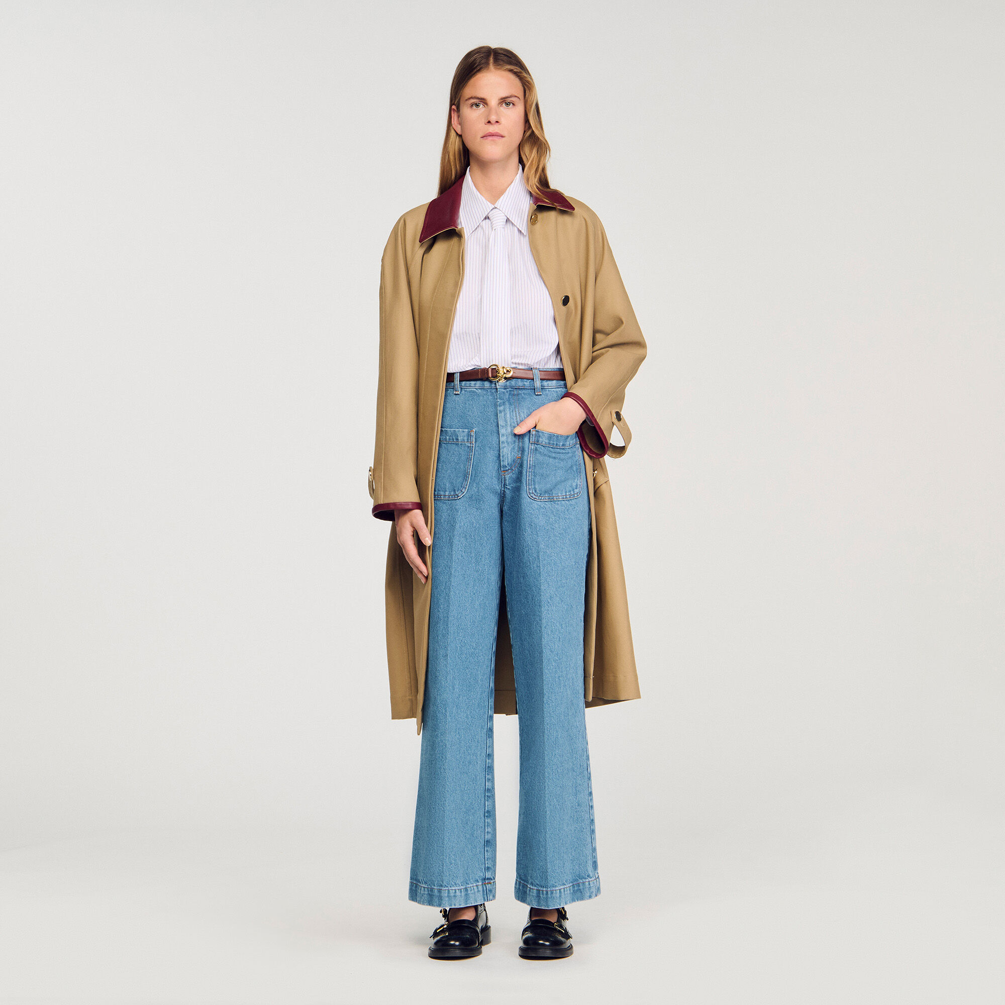 Wide-Leg High-Rise Jeans : Jeans color Blue Jean