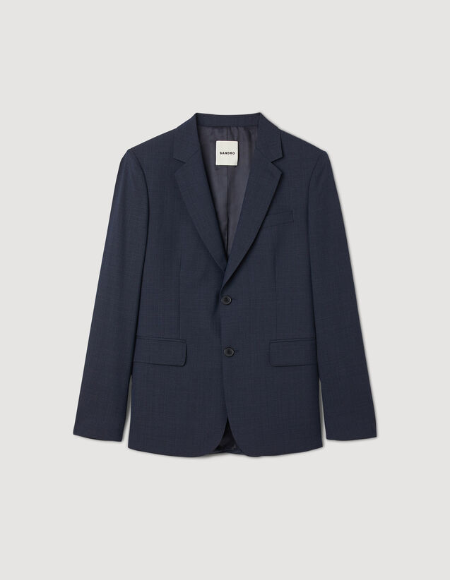 Wool Suit Jacket : Suits & Tuxedos color Navy Blue