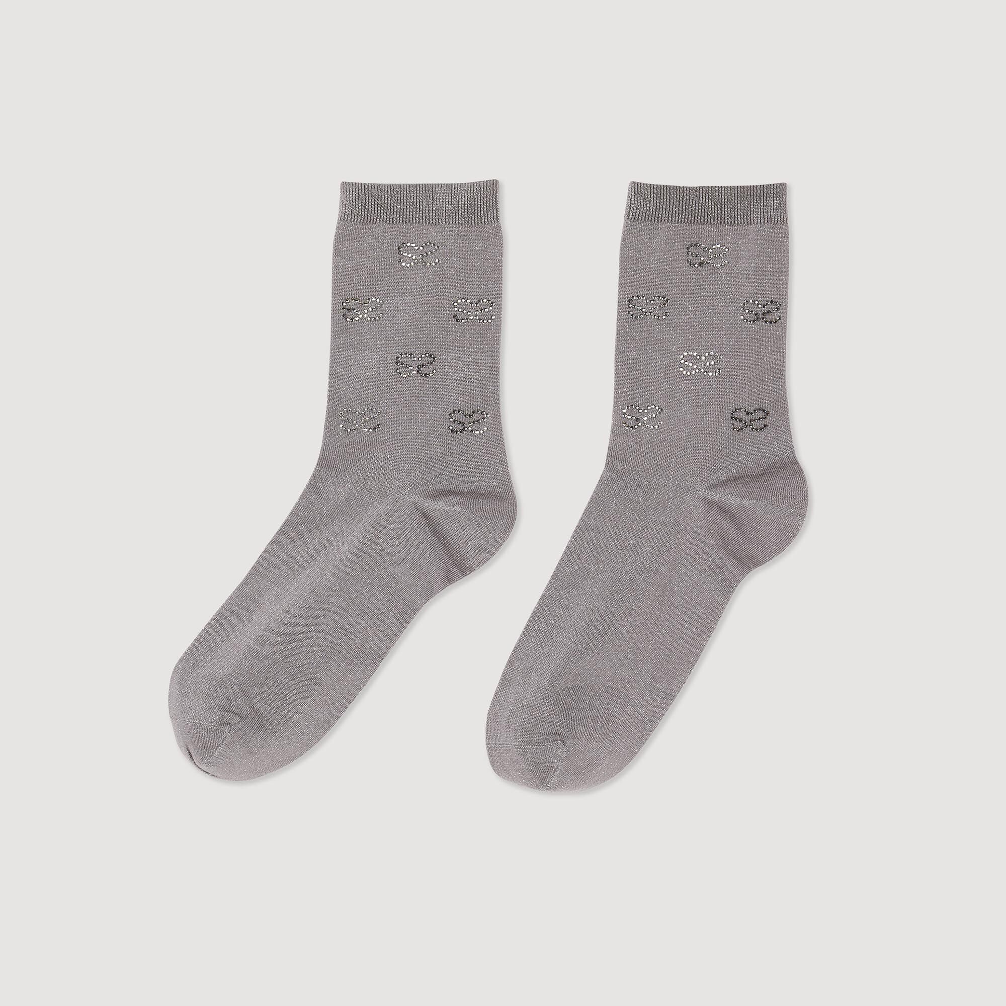Rhinestone Socks : Other Accessories&nbsp; color Grey