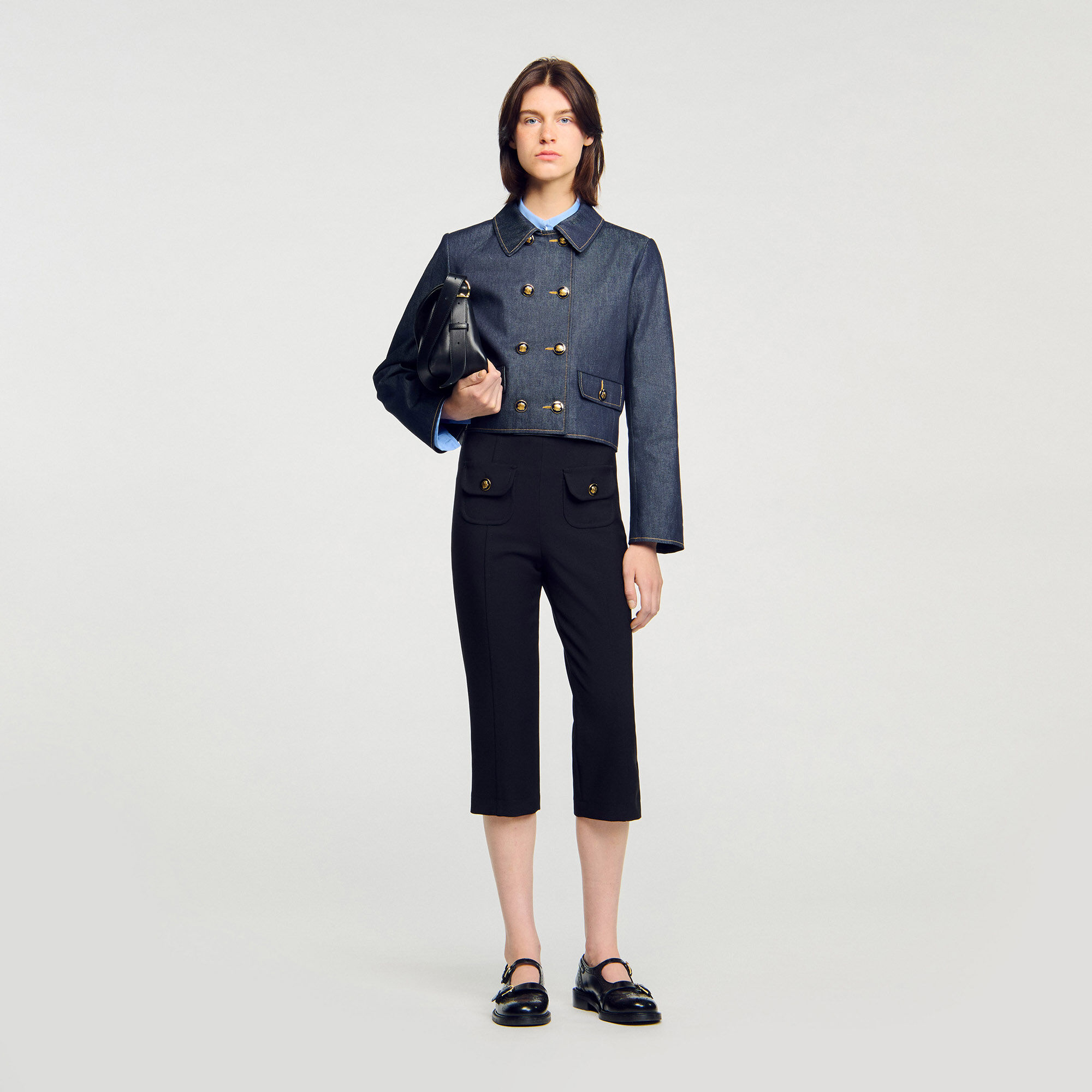 Denim Tailored Jacket : Blazers & Jackets color Deep blue