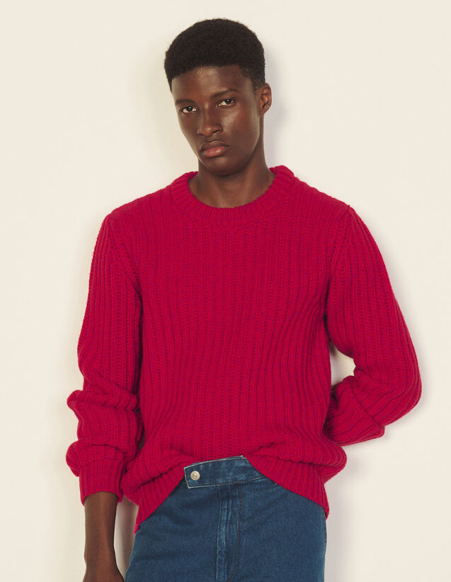 Wool Blend Sweater : Sweaters & Cardigans color Pink