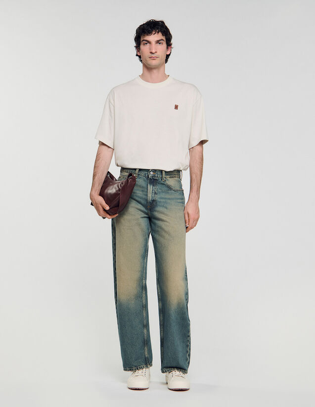 Baggy Jeans - SHPJE00761 | sandro-paris.com Baggy Jeans : Jeans color Blue Vintage - Denim