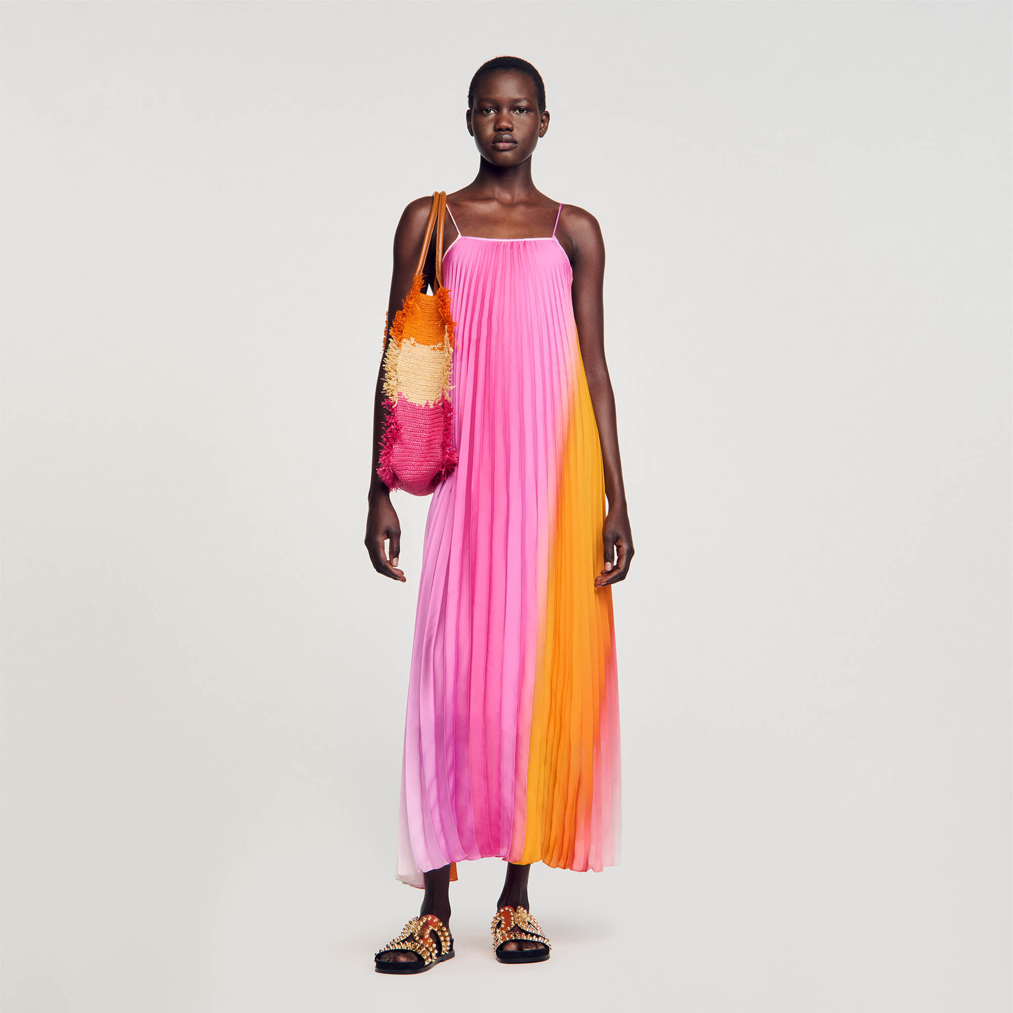 Sunray-Pleated Maxi Dress : Dresses&nbsp; color Multi-Color