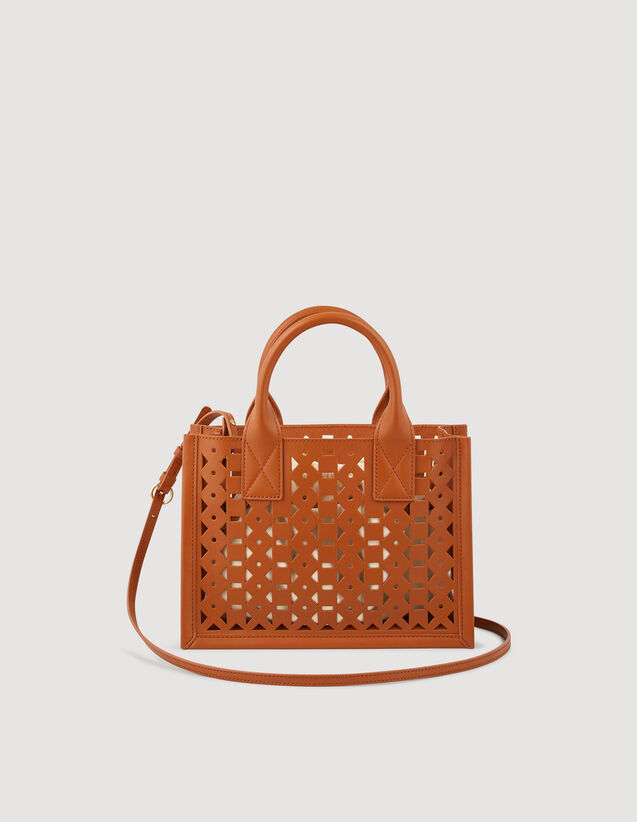 Small Punched Leather Kasbah Tote : Others Bags color Brown