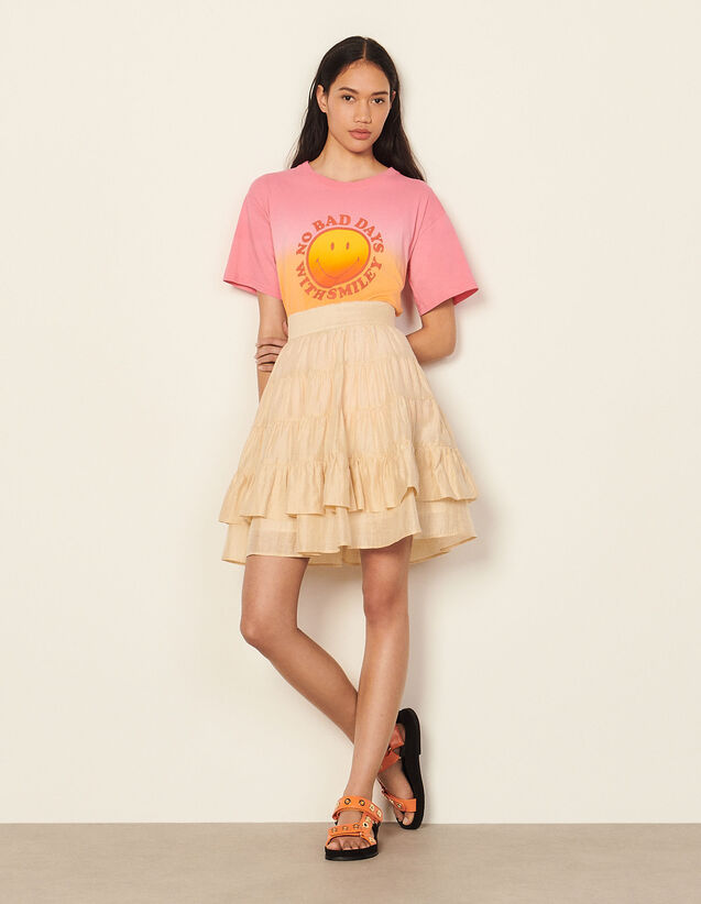 Short Skirt With Ruffles : Skirts & Shorts color Beige