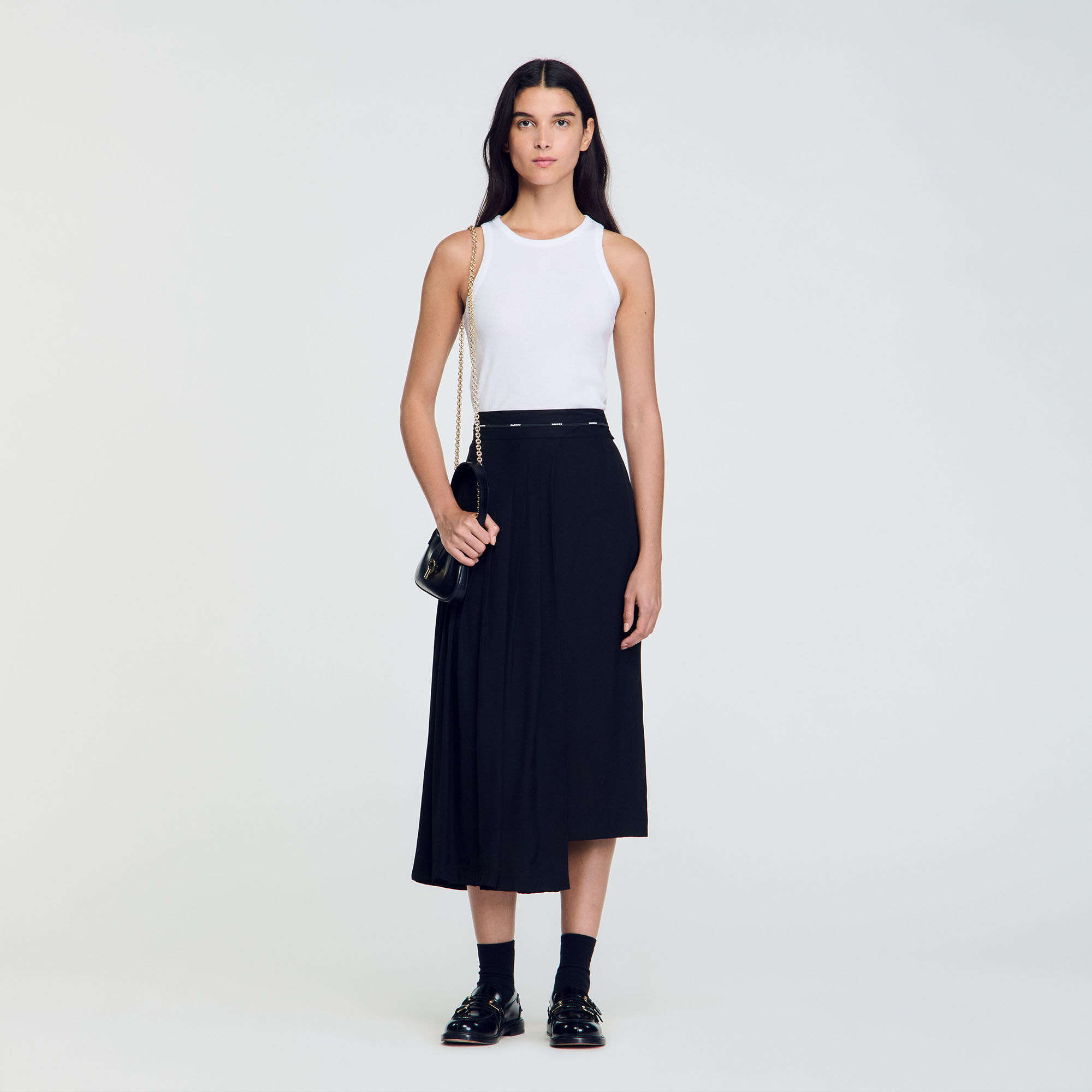 Long skirt with shorts top