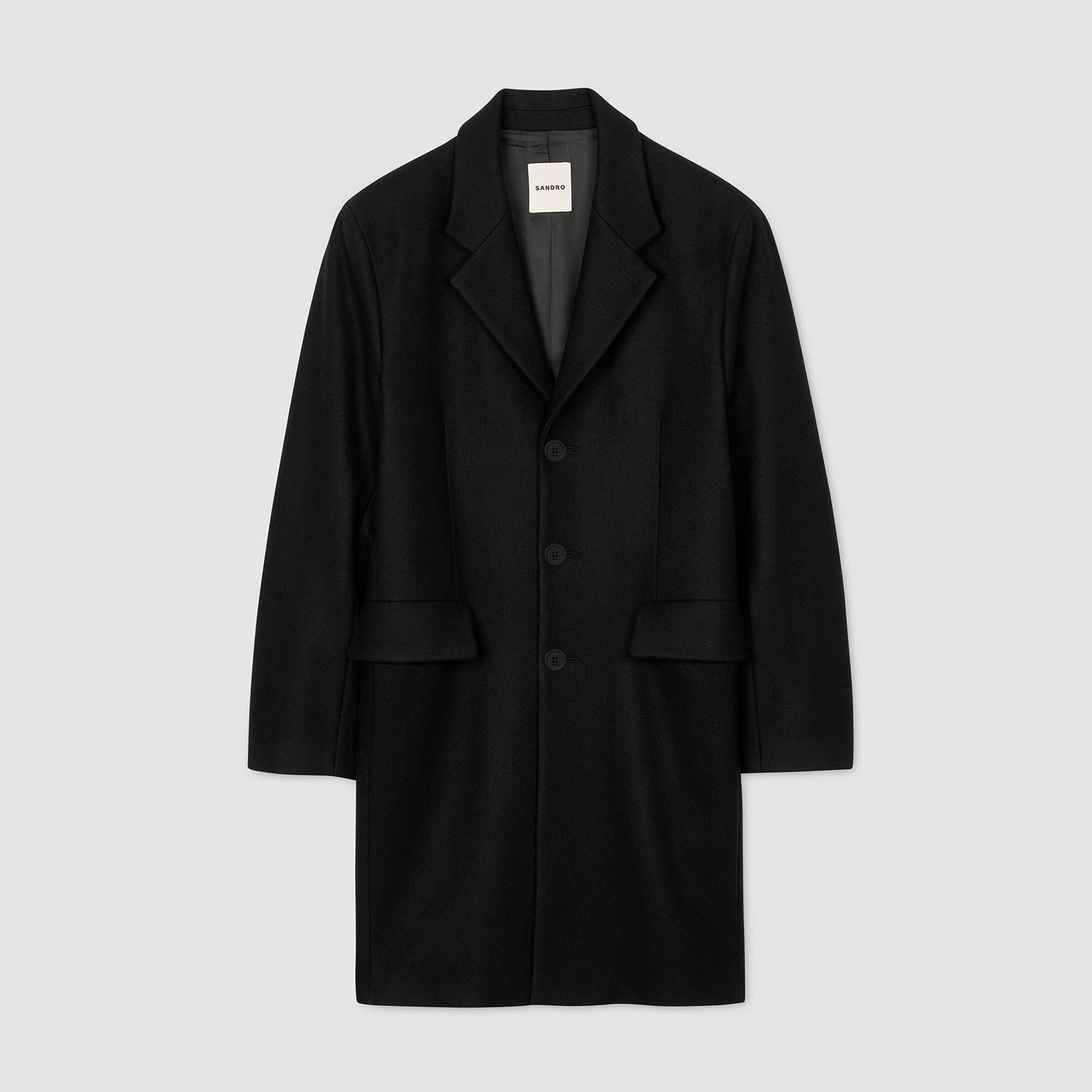Wool And Cashmere Coat : Jackets & Coats color Black