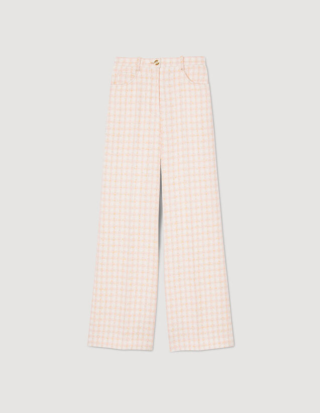 Tweed Trousers : Pants color Light Pink