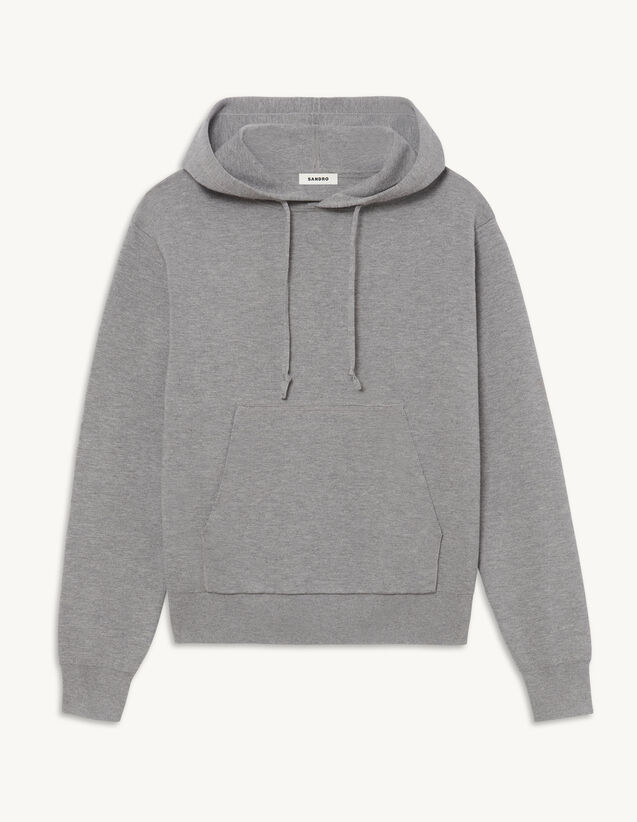 Knit Hoodie : Sweatshirts color Mocked Grey