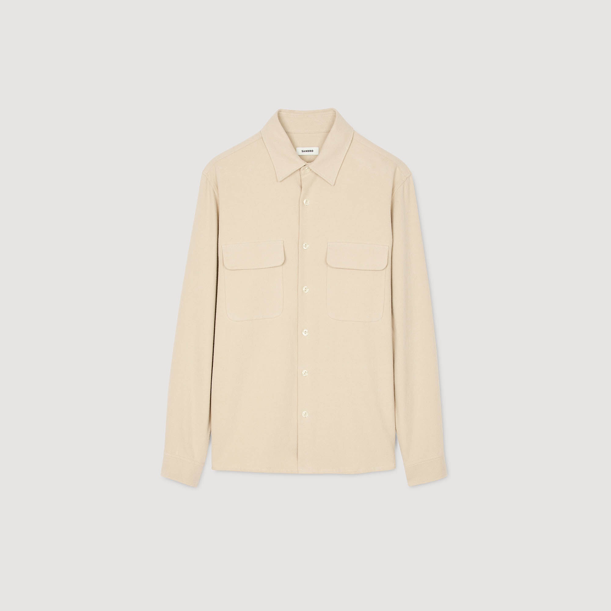 Flannel Shirt : Shirts color Beige