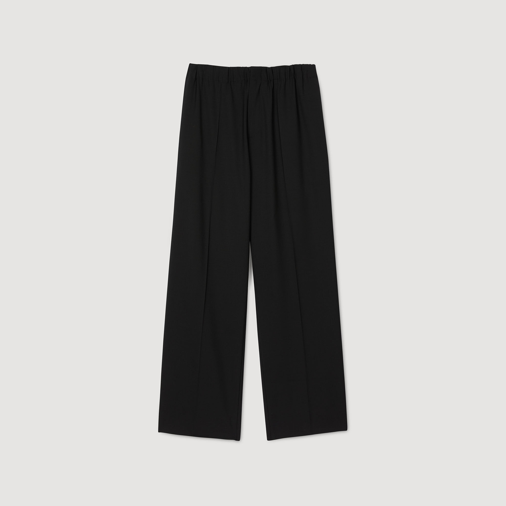 Wide-Leg Trousers : Pants & Shorts color Black
