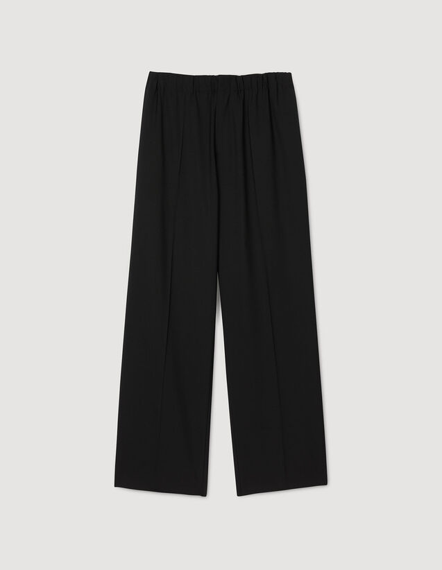Wide-Leg Trousers : Pants & Shorts color Black