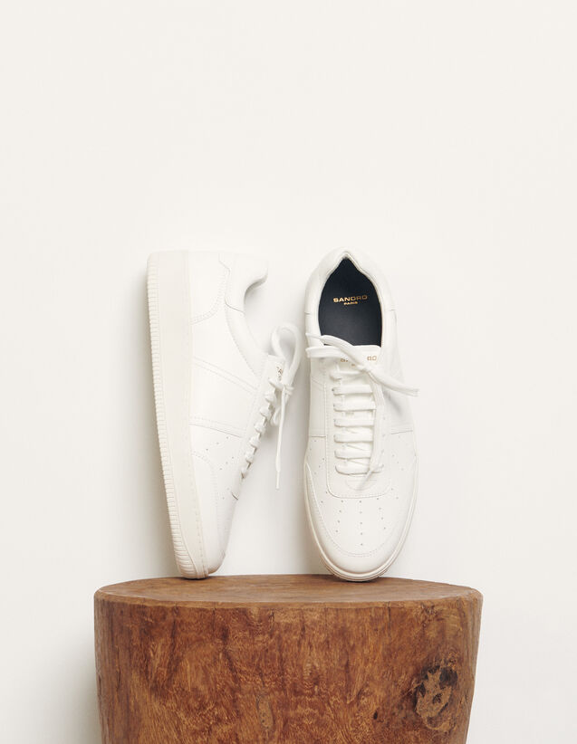 Leather Trainers : Shoes color white