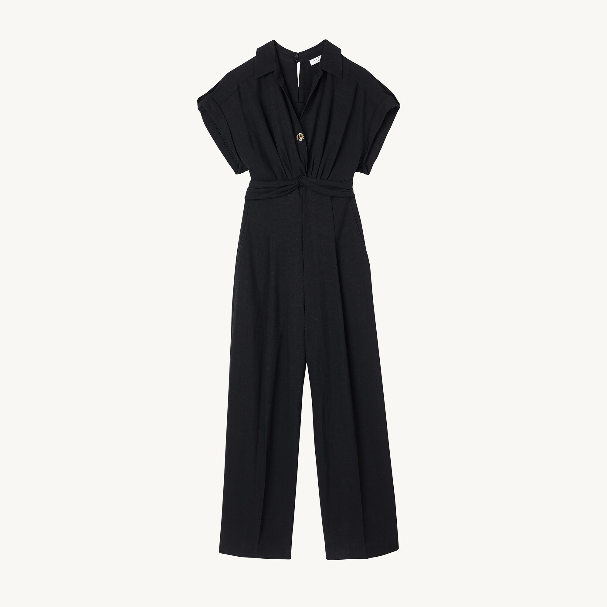 Sandro black hot sale jumpsuit