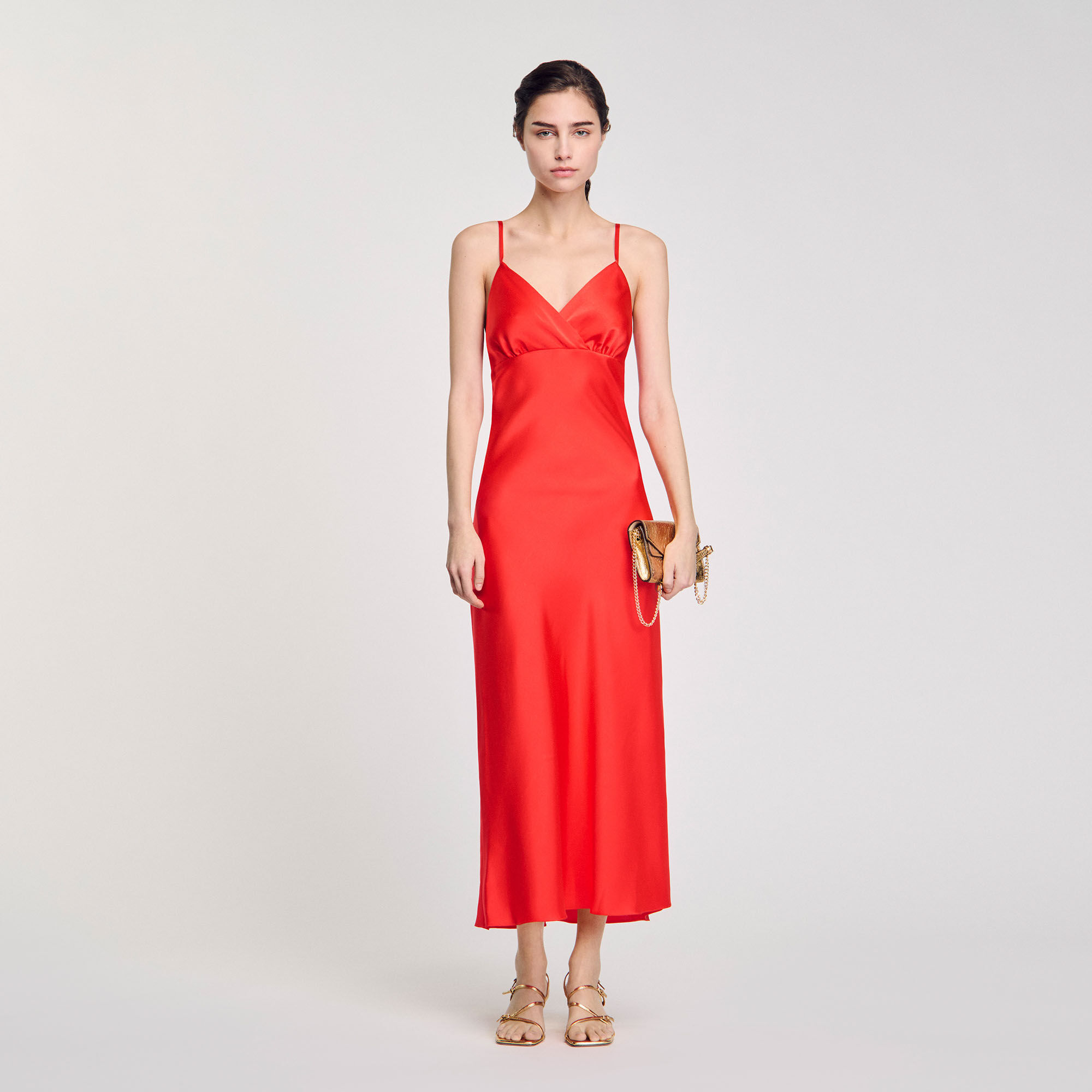 Linen and silk printed top | Sandro | Sandro Secondhand