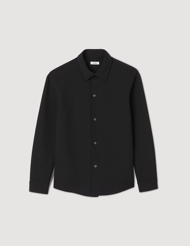 Long-Sleeved Jersey Shirt : Shirts color Black