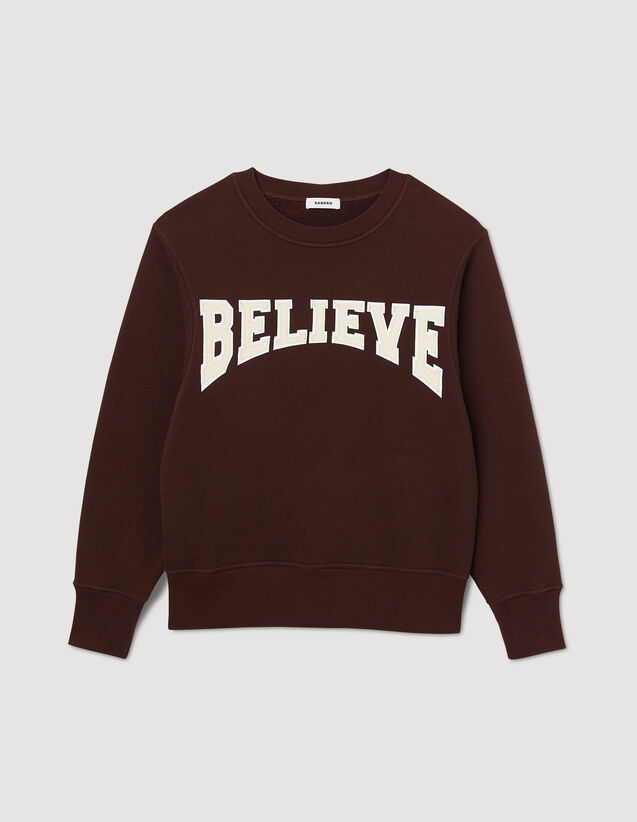 Believe Sweatshirt : Tops color Bordeaux