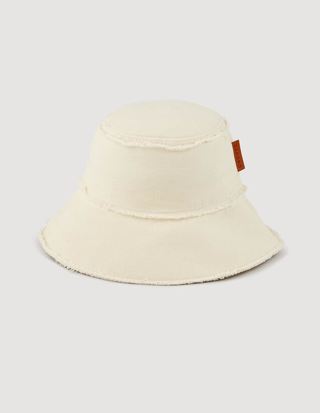 Cotton Canvas Bucket Hat : Other Accessories color Ecru