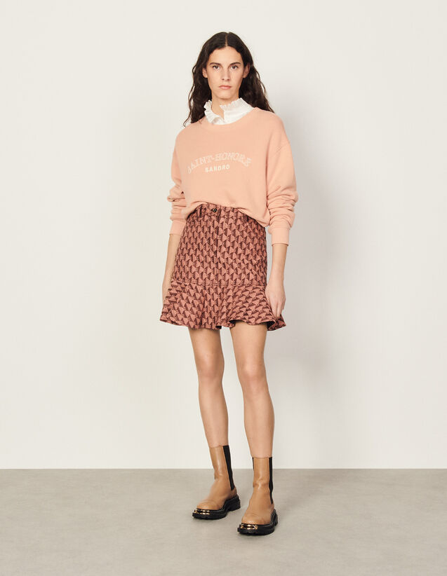 Short Jacquard Skirt : Skirts & Shorts color Pink