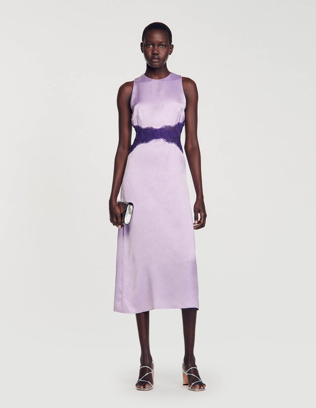 Satin-Effect Dress : Dresses color Mauve