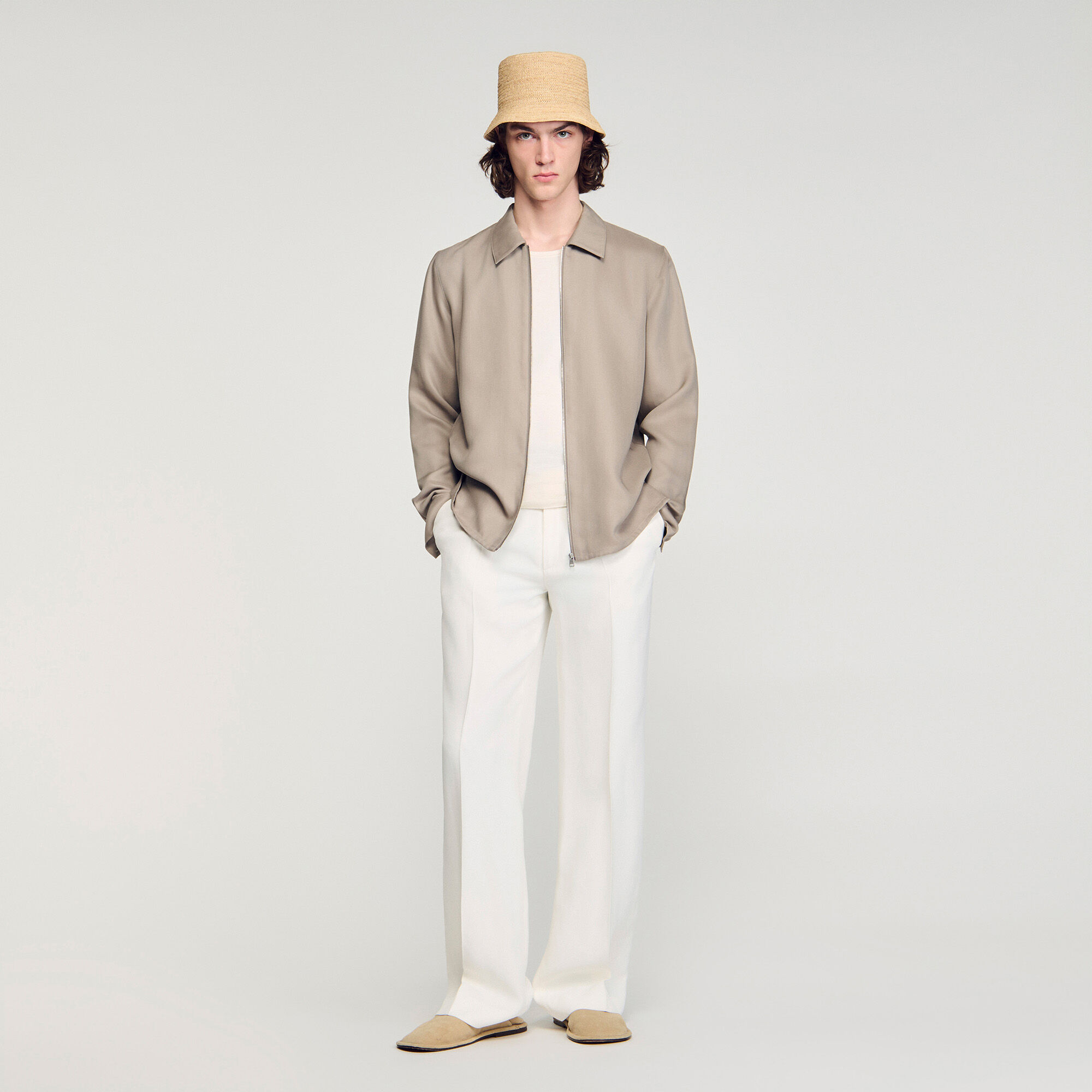 Hooded Shirt With Regular Collar : Shirts color Black