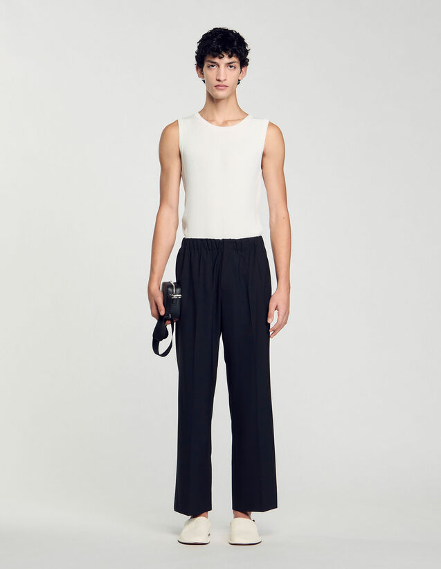 Wide-Leg Trousers - SHPPA01633 | sandro-paris.com Wide-Leg Trousers : Pants & Shorts color Black