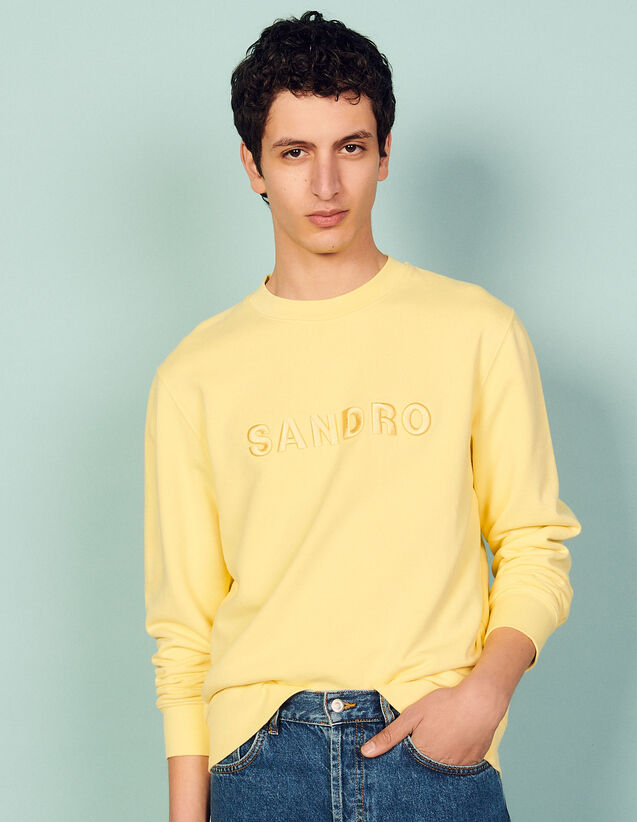 Embroidered Sweatshirt : Sweatshirts color Yellow