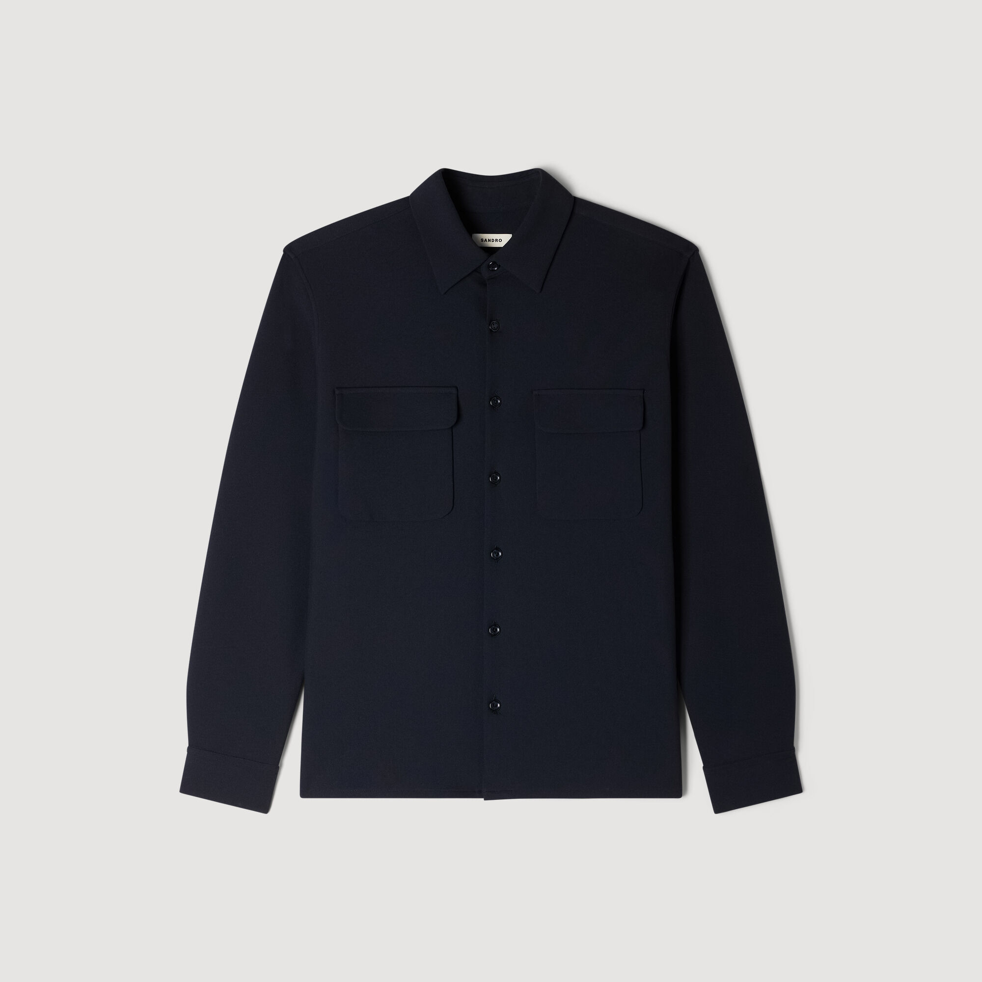 Patch Pocket Shirt : Shirts color Navy Blue