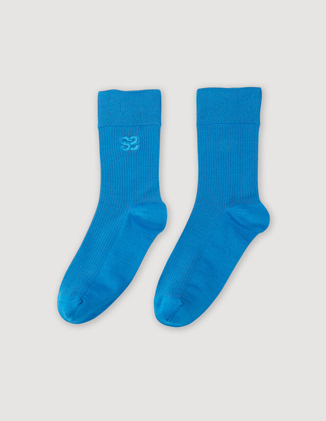 Double S Socks : Socks color Blue