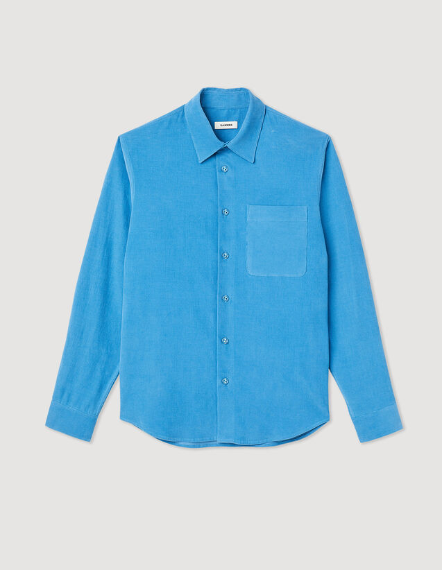 Corduroy Shirt : Shirts color Blue