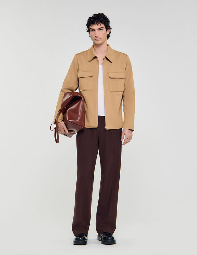Zip-Up Jacket - SHPBL01136 | sandro-paris.com Zip-Up Jacket : Jackets & Coats color Camel