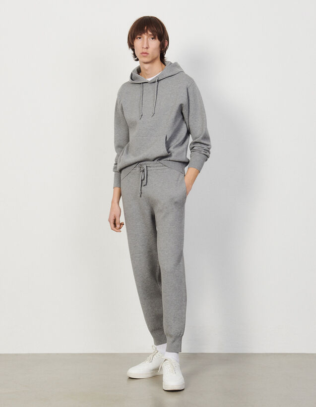 Knit Jogging Bottoms : Pants & Shorts color Mocked Grey