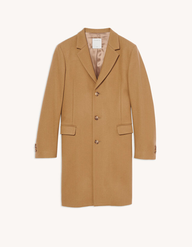 Wool And Cashmere Coat : Trench coats & Coats color Beige