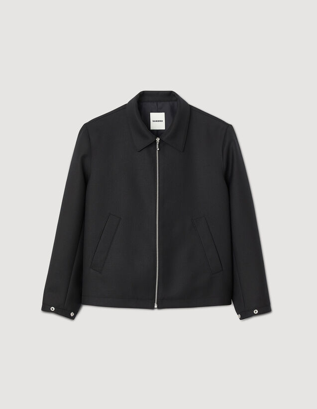 Wool Blend Jacket : Trench coats & Coats color Black