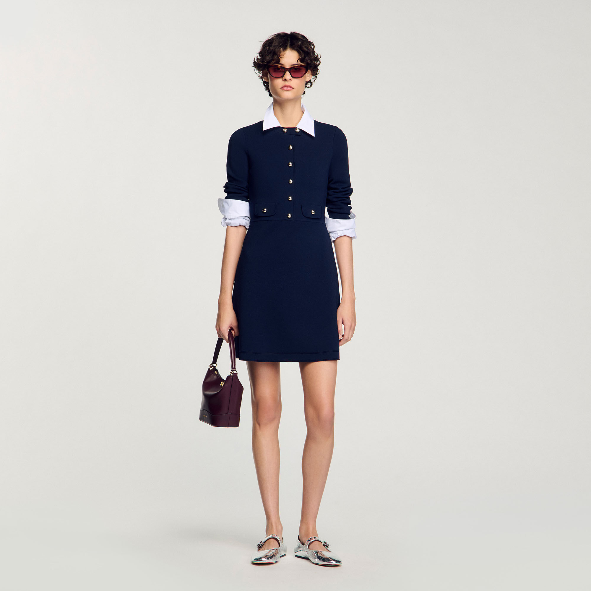 Fashion Letter クロシェレース ロングワンピース 長袖 クロシェ