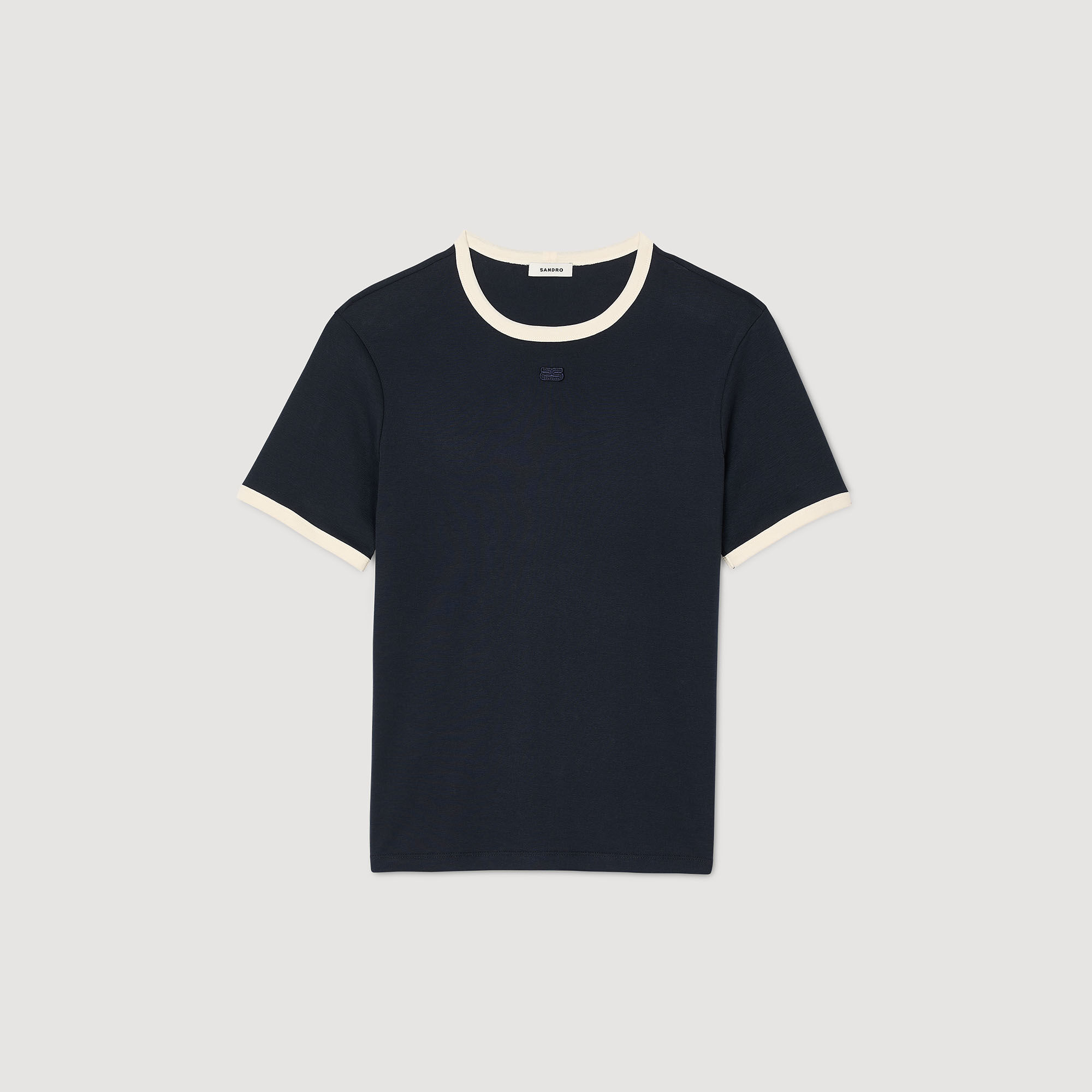 Two-Tone Patch T-Shirt : T-shirts & Polo shirts color Navy Blue